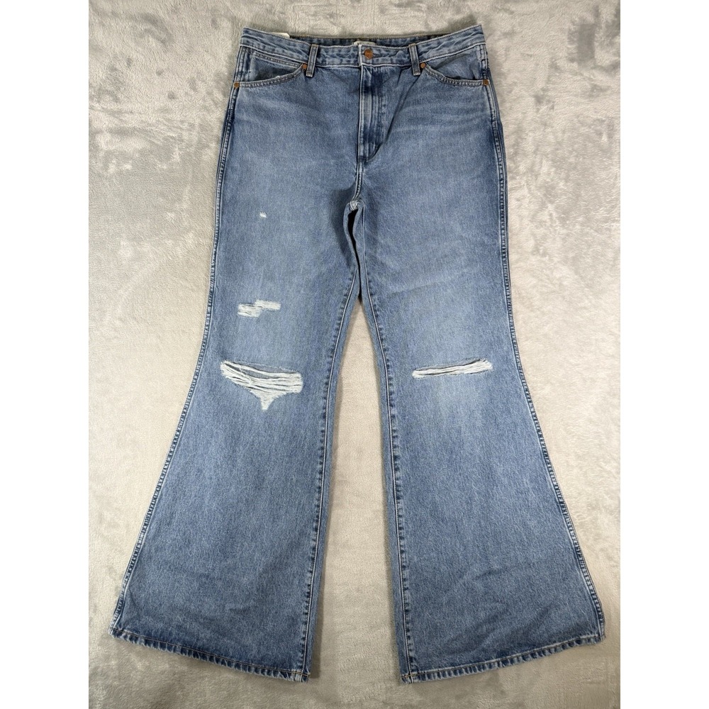 Wrangler Jeans Women's 32x34‎ Blue Denim Wanderer 622 High Rise Flare NWT